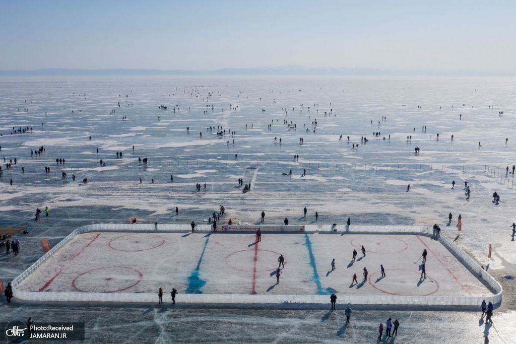 تصویر هوایی از پست هاکی روی یخ+عکس