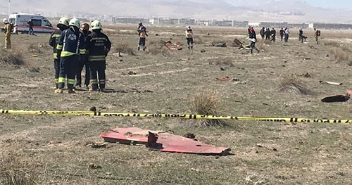 سقوط هواپیمای نظامی ترکیه در بیابان+عکس
