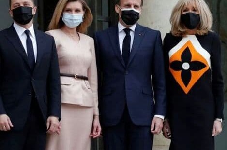 لباس همسر رئیس جمهور فرانسه سوژه شد+عکس