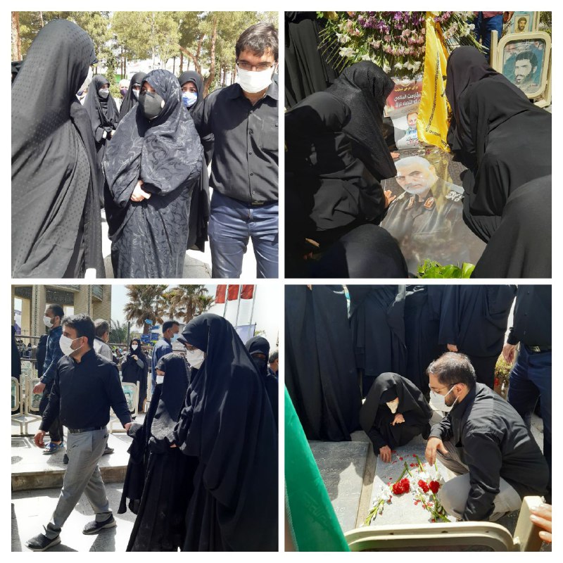 همسر سردار حجازی در مراسم خاکسپاری+عکس