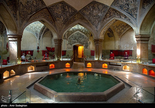 جلوه معماری ایرانی در حمام وکیل+عکس