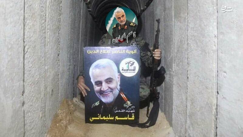 تصویر سردار دل ها در تونل زیرزمینی غزه+عکس
