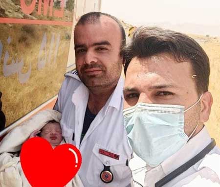 نوزاد عجول در آمبولانس دهدشت به دنیا آمد+عکس