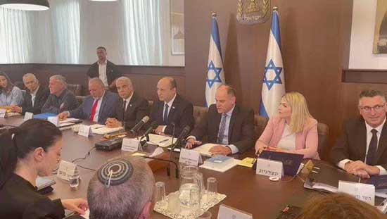 اولین نشست کابینه رژیم صهیونیستی بدون نتانیاهو+عکس
