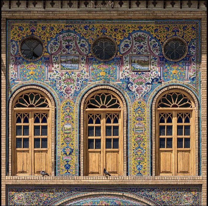 کاشی‌کاری‌های چشم نواز کاخ گلستان+عکس