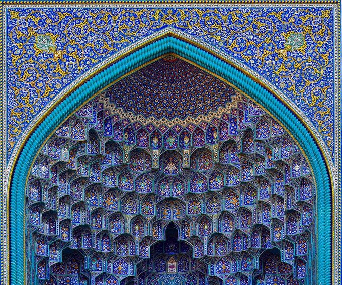 کاشی کاری زیبای مسجد امام+عکس