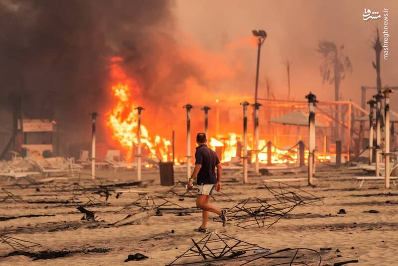 ایتالیا هم به آتش کشیده شد+عکس