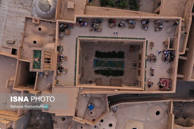 تصویر دیدنی هوایی از بافت تاریخی یزد +عکس